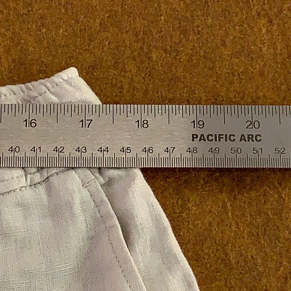 Wax London Mens 36 Beige 100% Linen Kurt Button Relaxed Trousers Pants New